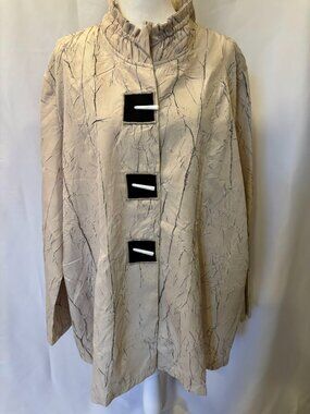 NWOT CREATIONS Women's Cream & Black Jacket - 3x